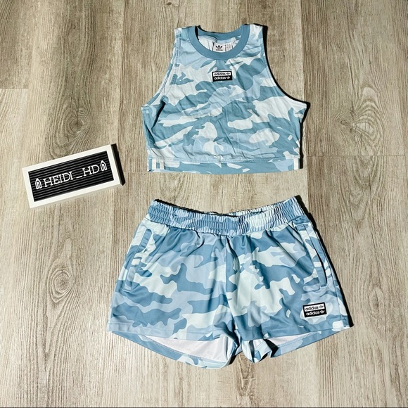 Adidas Originals Blue Camo Printed Set - Picture 2 of 8